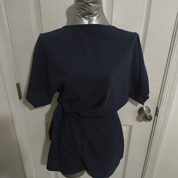 Pants - Navy Blue Short Sleeve Romper 25